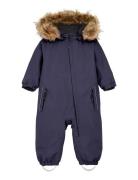 Baby Coverall W. Fake Fur Navy Color Kids