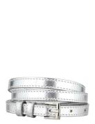Glaze Aria Leather Belt Silver Becksöndergaard