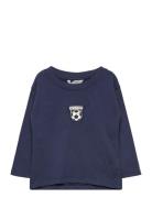Embroidered Printed T-Shirt Navy Mango