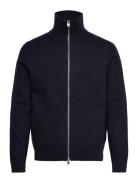 Cork Knitted Zip Jacket Navy Morris