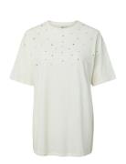 Pcskylar Ss Os Detail Tee Fsy Pp Bc Cream Pieces