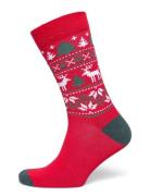 Winter Bamboo Sock Red Lindbergh