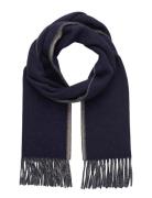 Double Face Scarf Blue Morris