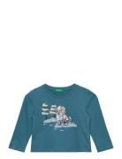 T-Shirt L/S Blue United Colors Of Benetton