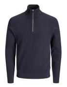 Jprblubarkley Knit Half Zip Jnr Navy Jack & J S