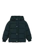 Quilted Jacket Solid Green Minymo