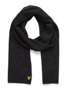Lambswool Ribbed Scarf Grey Lyle & Scott