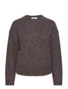 Rktulip Wool Blend Ls Short O-Neck Brown Rosemunde Kids