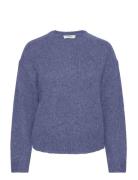 Rktulip Wool Blend Ls Short O-Neck Blue Rosemunde Kids