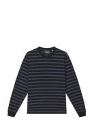 Cotton Jersey Stripe Frode Tee Ls Black Mads Nørgaard