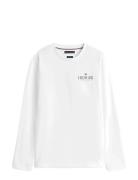 Hilfiger Stack Ls Tee White Tommy Hilfiger