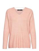 Vmcrewlefile Ls V-Neck Blouse Noos Pink Vero Moda