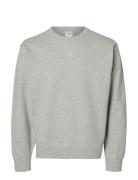 Slhrelaxluke Ls Sweat Crew Neck Noos Grey Selected