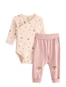 Set - Bodysuit And Joggers Pink Lindex
