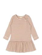 Dress L/S Modal Striped Patterned Petit Piao
