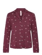 Essential Jersey Long-Sleeved Jacket Burgundy Hunkemöller