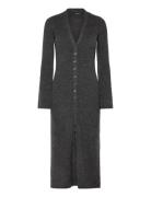 Vmfia Ls V-Neck Calf Dress Sb Grey Vero Moda