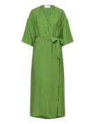Slfvilmi 3/4 Ankle Wrap Dress Green Selected