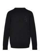 L&S Monogram Crew Neck Jumper Brown Lyle & Scott