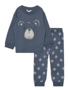 Printed Long Pyjamas Blue Mango