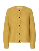Slflulu Ls Knit Short Cardigan Noos Yellow Selected