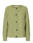 Slflulu Ls Knit Short Cardigan Noos Green Selected