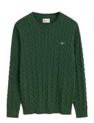 Cotton Cable C-Neck Green GANT