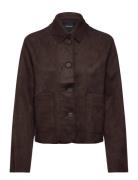 Vmhazelfelia Ls Faux Suede Jacket Brown Vero Moda
