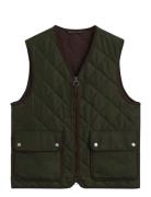 Quilted Fleece Vest Green GANT