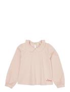 Striped Blouse W. Collar Ls Pink Copenhagen Colors