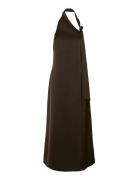 Slfcecilia Slim Neckholder Ankle Dress B Brown Selected