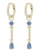 Seine Ring Pendant Ear G/Light Blue - Gold SNÖ Of Sweden