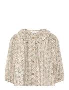 Blouse With Peter Pan Collar Cream Mango