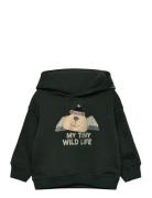 Printed Hoodie Green Mango