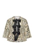 Crispy Peplum Bow Blouse Beige Stella Nova