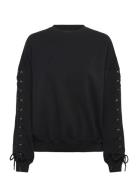 Lacing Crewneck Black ROTATE Birger Christensen