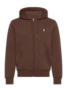 Double-Knit Full-Zip Hoodie Brown Polo Ralph Lauren