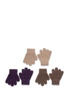 Magic Gloves 3 Pack W. Lurex Patterned Mikk-line