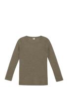 Blouse Ls - Solid Khaki CeLaVi