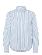 Reg Classic Poplin Striped Shirt Blue GANT