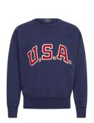 Vintage Fit Usa Crewneck Sweatshirt Navy Polo Ralph Lauren