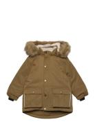 Twill Nylon Boy Parca Brown Mikk-line