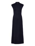 Perkins-Neck Knitted Dress Navy Mango