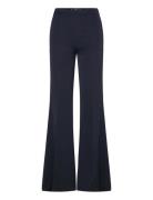 Long Flared Trousers Navy Mango