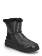 Gen-Ff Mini Shearling-Lined Leather Boots Black FitFlop