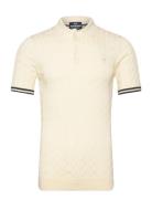 Knitted Texture S/S Polo Cream Superdry