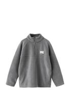 Polar Fleece Sweatshirt With A Perkins Neck Grey Mango