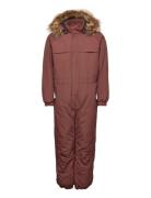 Coverall W.fake Fur, Af 20.000 Brown Color Kids