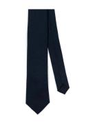 Solid Navy Cotton Tie Navy AN IVY
