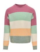 Kogsandy L/S Stripe Pullover Knt Noos Green Kids Only